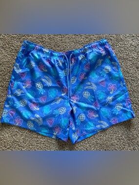 DSG Blue Tropical Fruit & Floral Swim Shorts XXL
